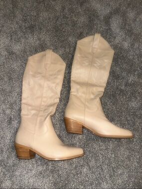Billini Cream Over-the-Knee Western Boots